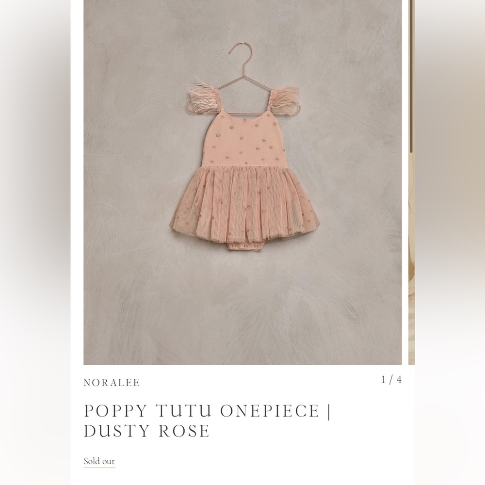 Noralee Poppy Tutu Dress Dusty Rose Color